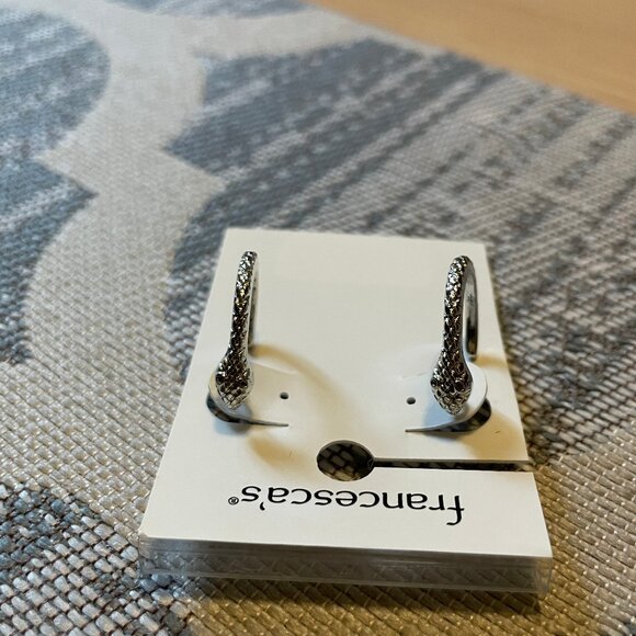 Francesca's Iona Snake Hoop Earrings - Picture 4 of 6
